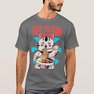 Camiseta Gato afortunado Fortune Gato comiendo Ramón 