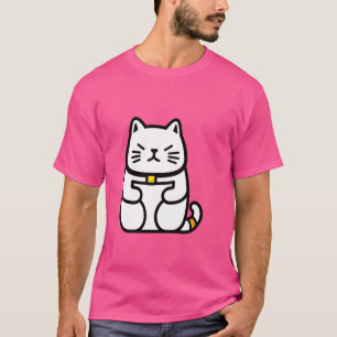 Camiseta Gato afortunado japonés o Maneki-Neko