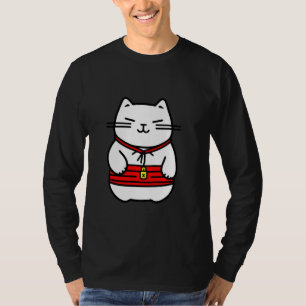 Camiseta Gato afortunado japonés o Maneki-Neko