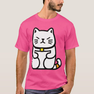 Camiseta Gato afortunado japonés o Maneki-Neko