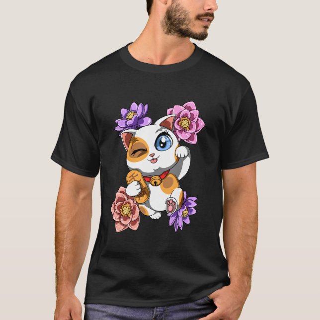 Camiseta Gato Afortunado Lindo (Anverso)