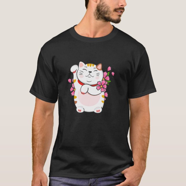 Camiseta Gato Afortunado Maneki Neko (Anverso)