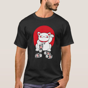 Camiseta Gato afortunado Maneki Neko japonés Bebe Luck Abej