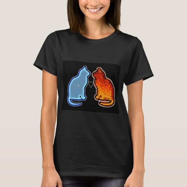 Camiseta gato agua y fuego (Anverso)