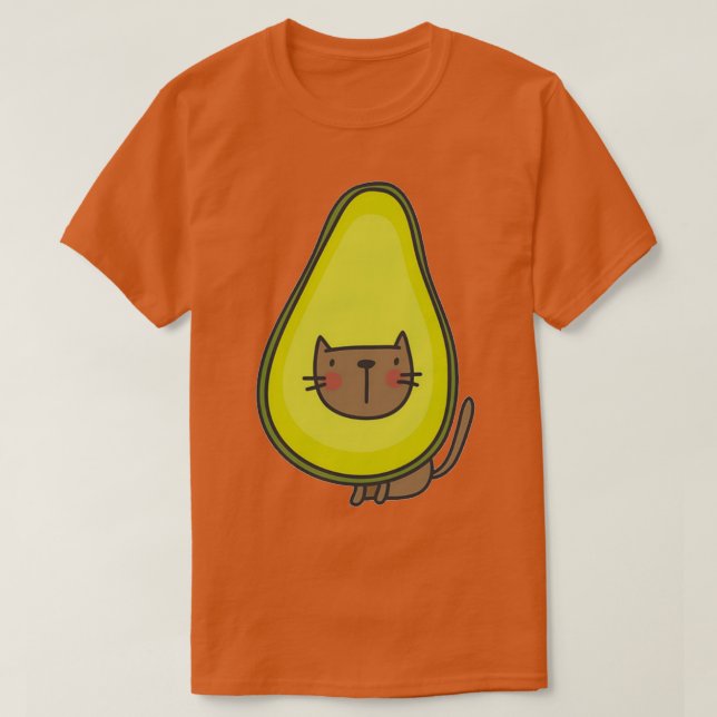 Camiseta gato aguacate 1 (Diseño del anverso)