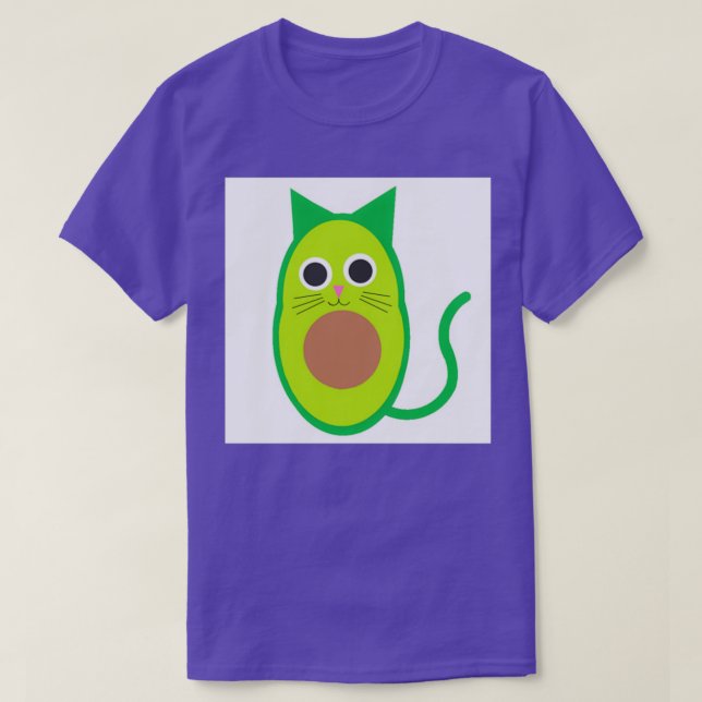 Camiseta gato aguacate 14 (Diseño del anverso)