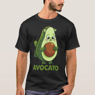 Camiseta Gato Aguacate Avocato Cara Gato Gráfico