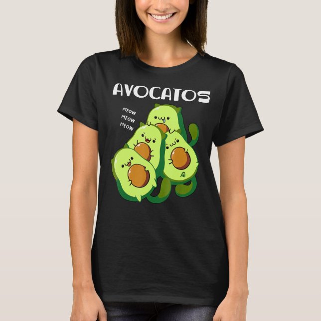 Camiseta Gato aguacate gato lindo gato mamá papá gato (Anverso)