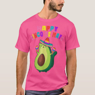 Camiseta Gato aguacate mexicano feliz cinco de mayo