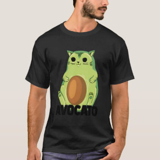 Camiseta Gato Aguacate Pun Comida Fruta Veganos Gato