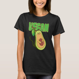 Camiseta Gato Aguacate Vegano Animal Vegetariano