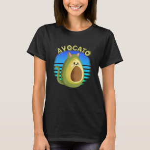 Camiseta Gato Aguacate Vegetariano Dice Animal Fruto
