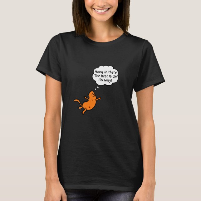 Camiseta Gato Aguanta ahí (Anverso)