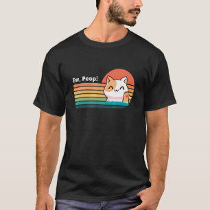 Camiseta Gato al atardecer de estilo retro, qué asco la gen