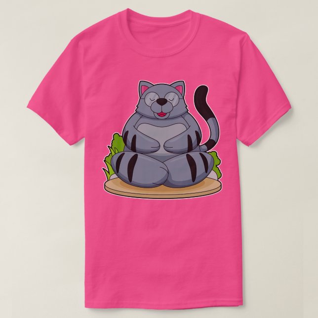 Camiseta Gato al gimnasio del yoga (Diseño del anverso)