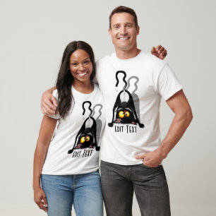 Camiseta Gato al Revés Personaje de Dibujos Divertido