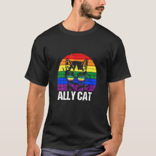 Camiseta Gato Aliado Lgb Sé Amable Arcoíris Amor Bondad Lg