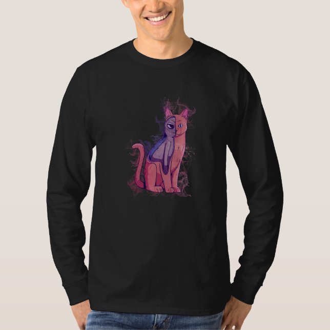 Camiseta Gato Alien Espacial Salpicadura de Agua (Anverso)
