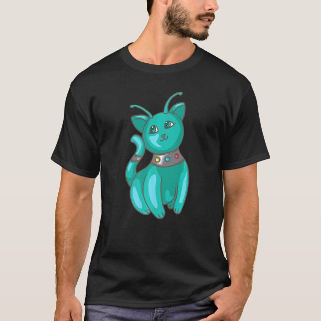 Camiseta Gato Alien Guay Stranger Ufo Gatos (Anverso)