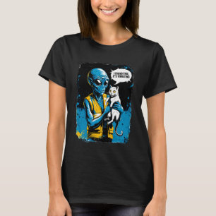 Camiseta Gato Alien Píxel Retro Humor SciFi 5
