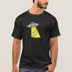 Camiseta Gato Alien Secuestro Bolsillo Cree Ufo Gatito Gato