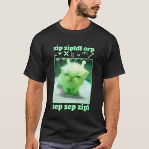Camiseta Gato alienígena divertido meme dank vergüenza muje