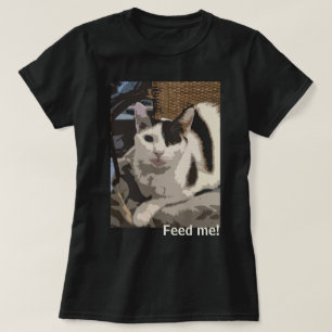 Camiseta Gato "¡Alimentadme!"