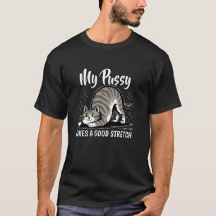 Camiseta Gato ama un buen estiramiento Humor Meme Sarcástic