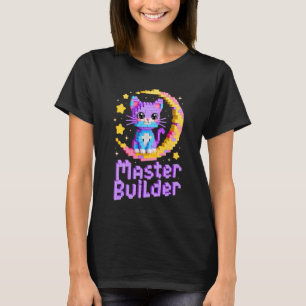 Camiseta Gato Amante Constructor Maestro Bloques Ladrillos