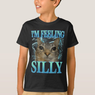 Camiseta Gato Amante de Frases Divertidas Me Siento Tonto M
