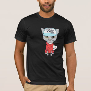 Camiseta gato amante de problemas