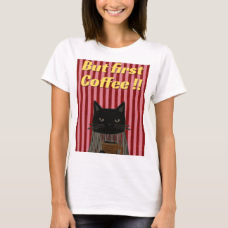 Camiseta Gato amante del café