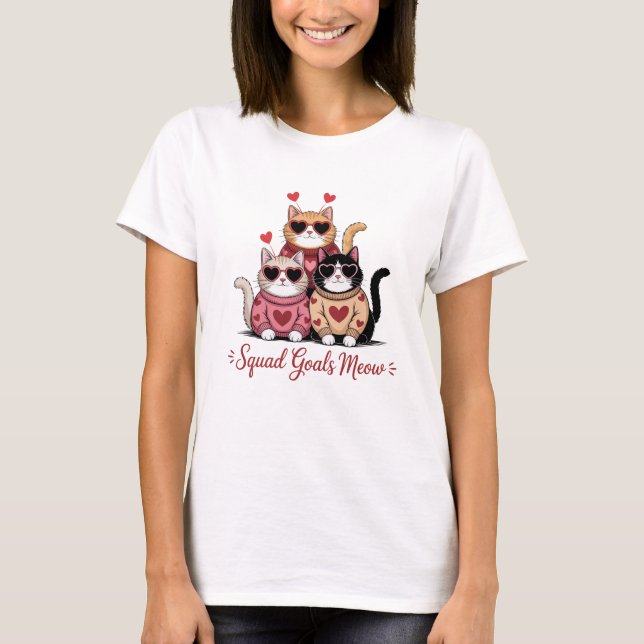 Camiseta Gato Amante del Día de San Valentín (Anverso)