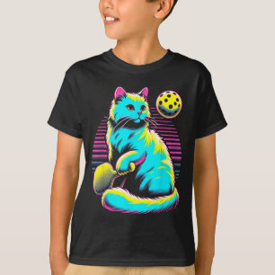 Camiseta Gato amante del pickleball retro - deporte de pale