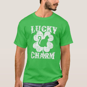 Camiseta Gato amante Shamrock Lucky Charm Cat St Patrick's 