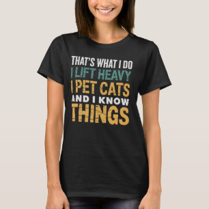 Camiseta Gato Amante Yo Levanto Pesajes Pesados Que Los Gat