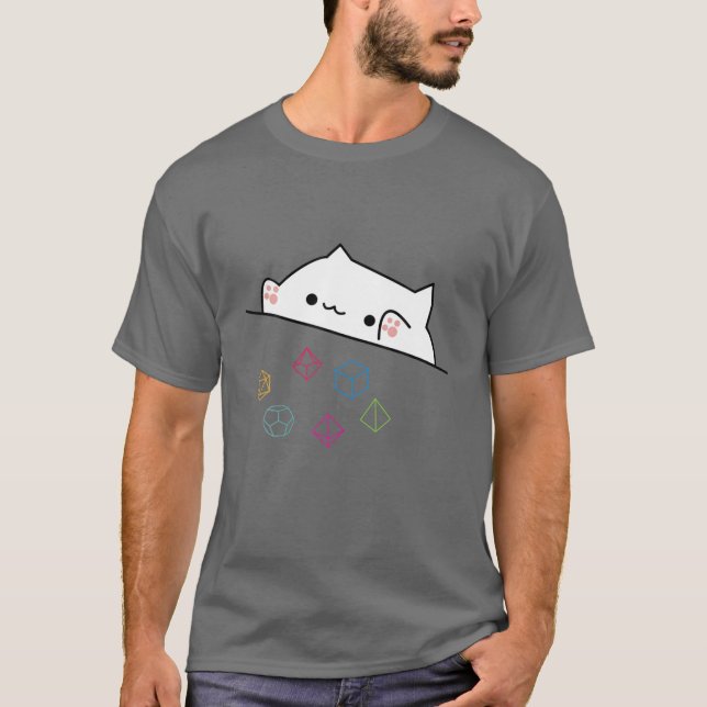 Camiseta Gato Amantes Regalo Gatos Tiembla Dados (Anverso)