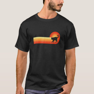Camiseta Gato Amantes Retro Colores Vintage Sunset 60S 70S