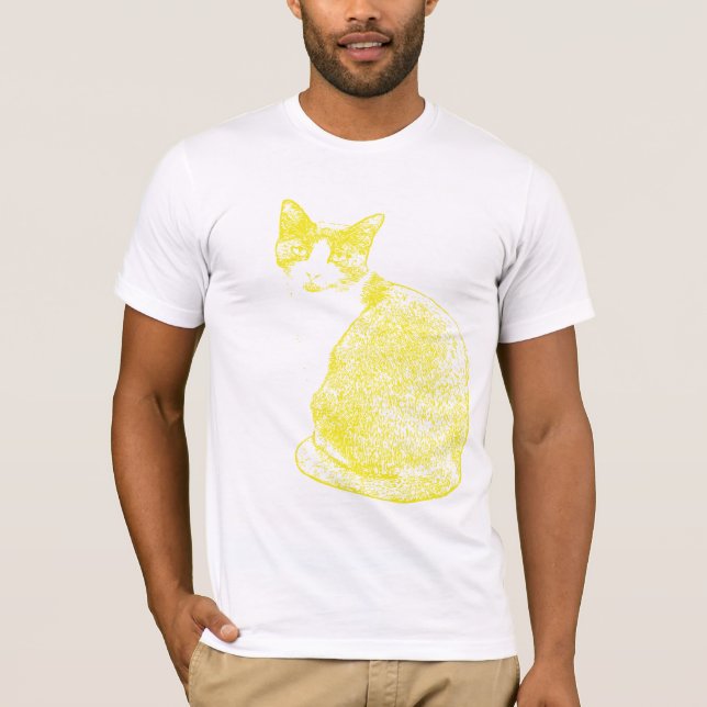 Camiseta Gato amarillo (Anverso)