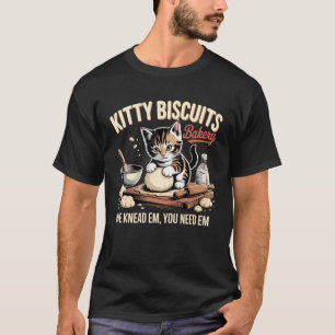 Camiseta Gato Amasando Galletas de Gatito Panadería Nosotro