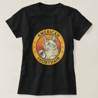 Camiseta Gato American Shorthair Arte de Explosión Solar Re