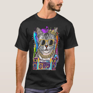 Camiseta Gato American Shorthair Hip Hop Música Rap 90s