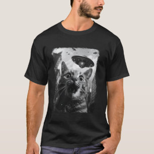Camiseta Gato American Shorthair OVNI Alien Extraterrestre