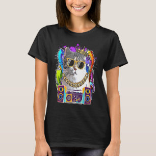 Camiseta Gato American Wirehair Hip Hop Música Rap 90s