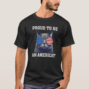 Camiseta Gato Americano 4 De Julio Orgulloso De Ser Mujer A