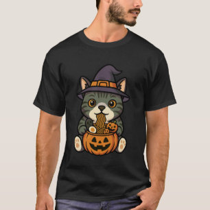 Camiseta Gato americano de pelo corto espeluznante Calabaza
