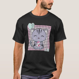 Camiseta Gato americano de pelo corto lindo batido de leche