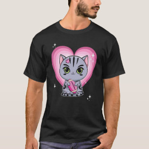 Camiseta Gato americano de pelo corto lindo fútbol rosa