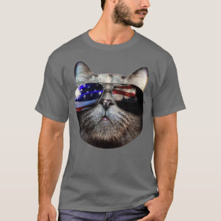 Camiseta Gato americano Guay con gafas de sol