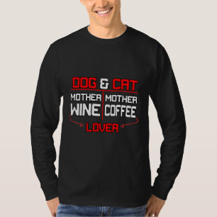 Camiseta Gato Amp Perro Madre Vino 27